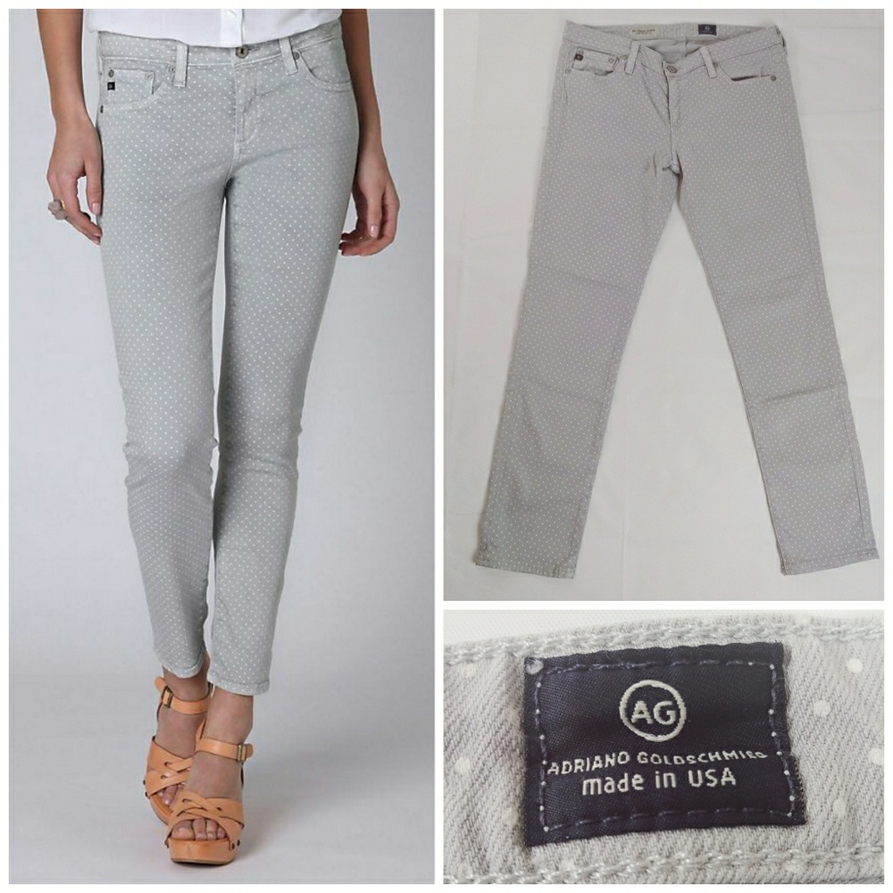 AG Adriano Goldschmid Stevie Ankle polka dot pants
